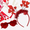 Valentine's Day Heart Headband and Heart-Shaped Glasses Set,with Red Hearts