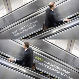 Dexe Hair Building Fibers Color Powder Instantly Thicken Thinning Hair for Men and Women (Medium Brown)