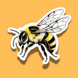 Bumble Bee Pollination Nature Garden 3" Vinyl Sticker