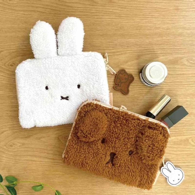 Eye Up Miffy Dotto Pouch Boa Short (Face Miffy)