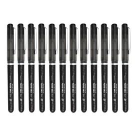OHTO Fude Ball Bio 1.5 Rollerball Pen, Ultra-Bold 1.5mm, Water-Based Biocide Free Ink, Black, CFR-15FBO-BK, Pack of 12