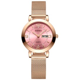 MASTOP Luxury Women Watches Sky Dial Analog Quartz Watch Magnetic Mesh Band Waterproof Wrist Watches for Ladies (Fashion/Rose Gold)