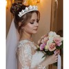 rhinestones tiara for women girls - Color: Silver