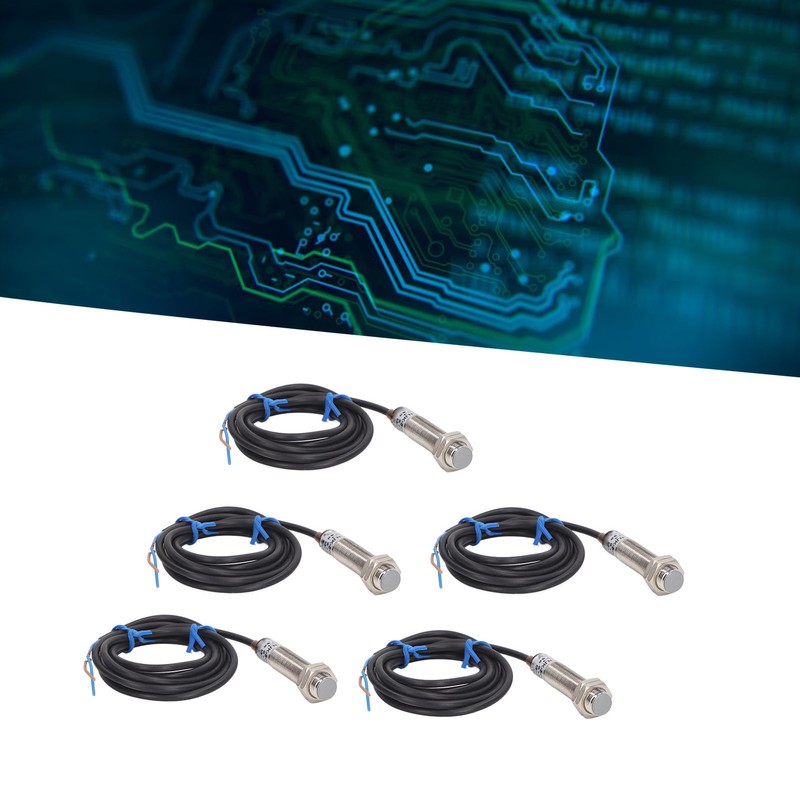 5PCS Proximity Sensor NPN Aluminum Alloy Sensitive Hall Switch Sensor