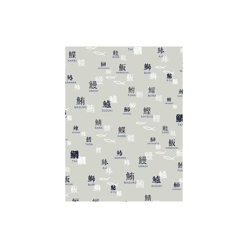 Hamamonyo Tenugui Hankachi Fish Sakana, gray