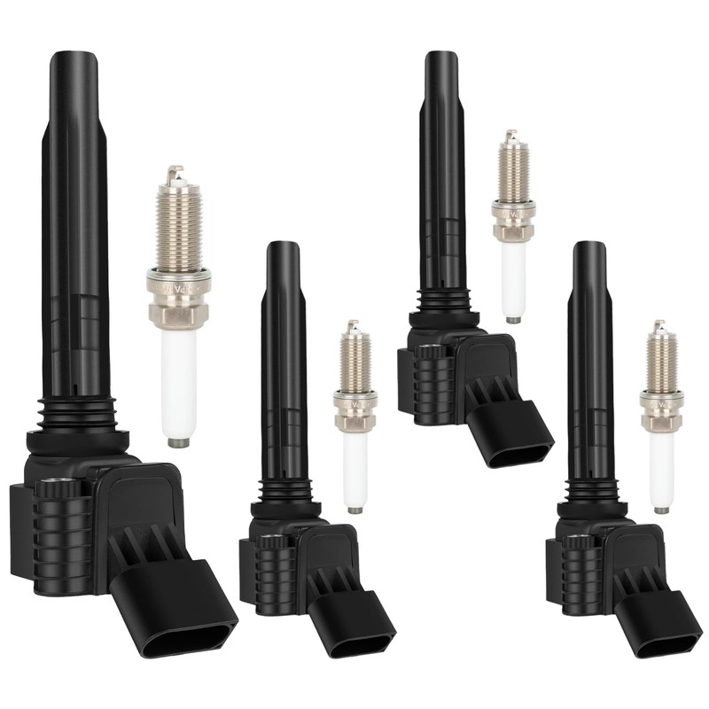 SCITOO Ignition Coil Coils & Iridium Spark Plugs fit for