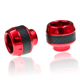 FUNOMOCYA Aluminum Alloy Motorcycle Front Fork Cups Crash Sliders Wheel Protector Red Craft for Electric Moped