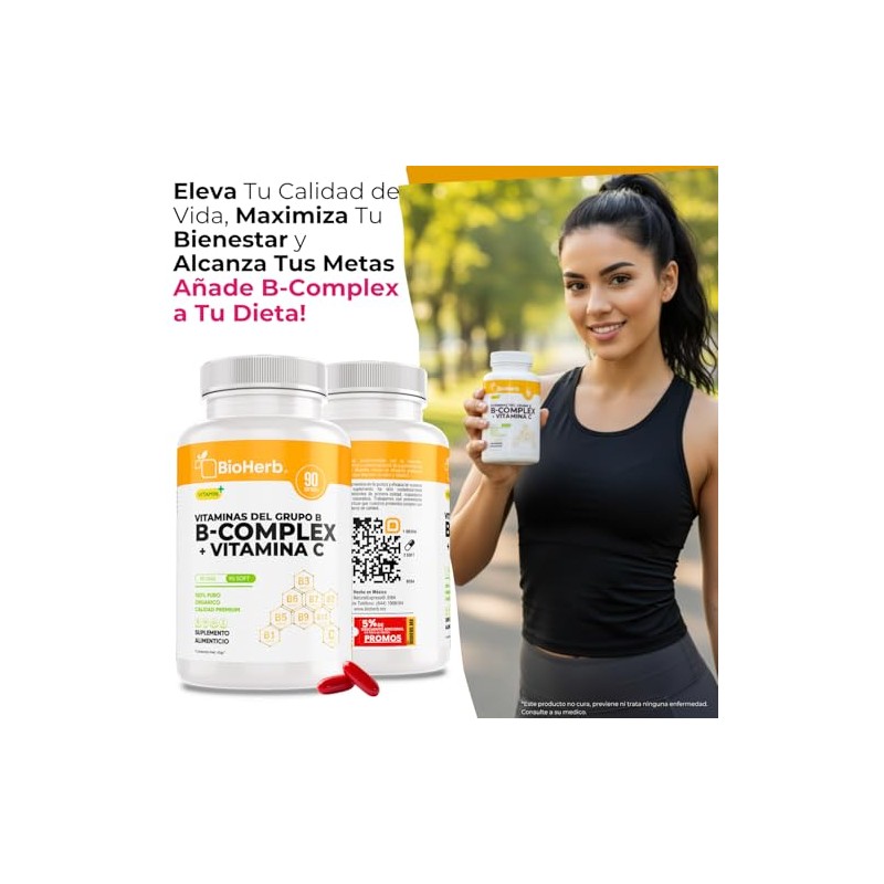 BioHerb® | Complejo B – Fórmula Equilibrada de Vitaminas B1,
