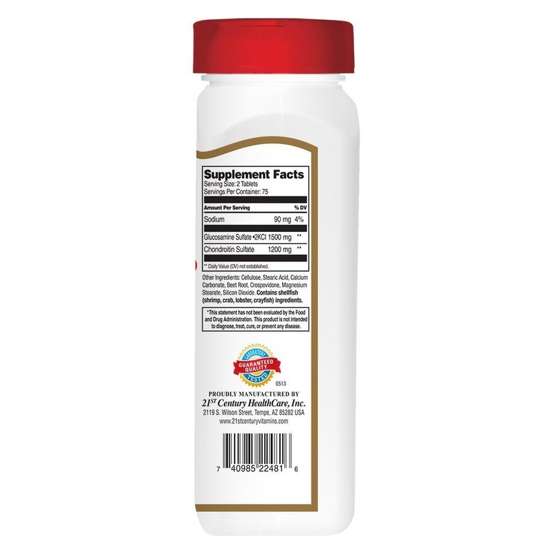 21st Century 21st Century Glucosamine Chondroitin 750/600mg - Triple Strength,