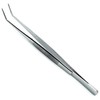 Dental Cotton Tweezer College Foil Forcep Serrated Angled Beak Dressing