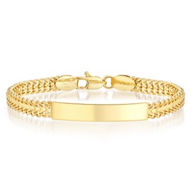 kptophk Gold Bracelets For Women | Gold Enewton Bracelets For Women | 14K Gold Plated 6mm Mesh Chain Bracelets For Women | Waterproof 14K Gold Plated Bracelets For Women