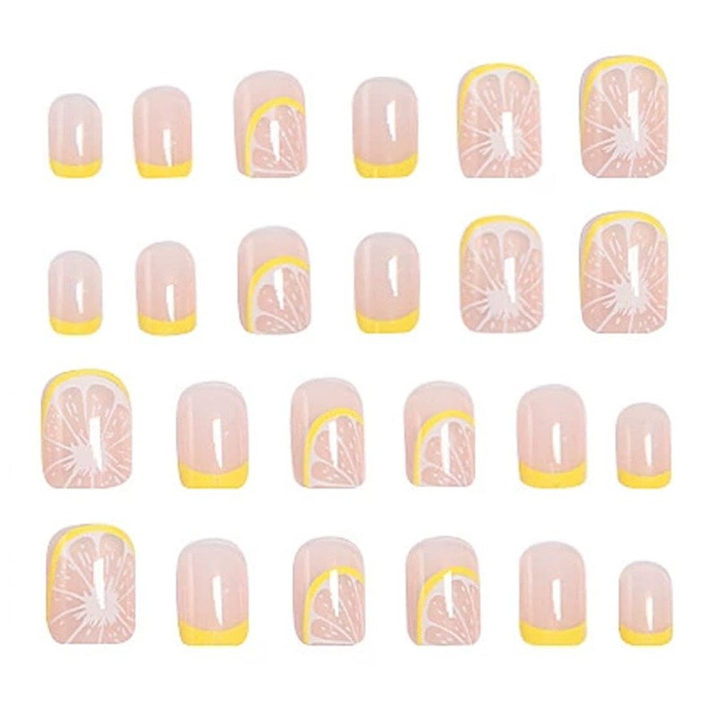 EIROVYA 24 x Lemon Style False Nail Stickers