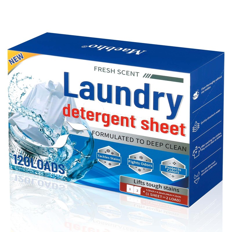 120PCS Luxury Laundry Detergent Sheets - Deep Clean Stain Fighting