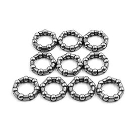 sourcing map Steel 12 mm Inner Diameter 7 Ball Bicycle Axle Wheel Bearing Cage Holder DE de de 10 Pieces