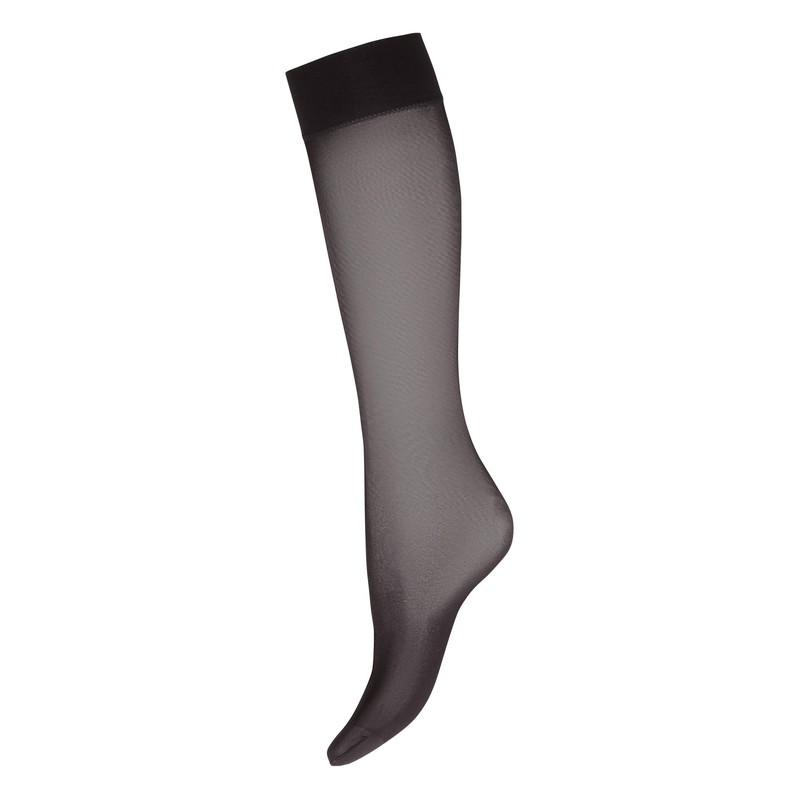 Wolford Women's Satin Touch 20 Knee-Highs Tights, 20 DEN, Black,