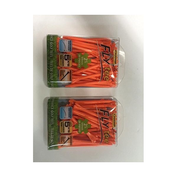 Champ Fly Tees Orange 2 3/4" Pack of 30, 2-Pack Special