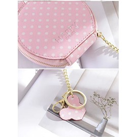 Cute Animal Mickey Coin Purse Cute Small Fashion Mini Round Coin Purse for Kids/Girls/Children (Pink/Dots)