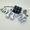 HK Group Motorcycle Chrome Footrest Foot Pegs with 1 1/4"