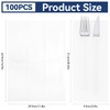 100 Pcs White Paper Napkins with Built-in Flatware Pocket Prefolded