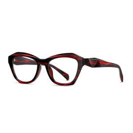 kimorn Blue Light Blocking Glasses,Anti Eyestrain & UV Protection,Cat Eyes Frame Glasses for Women Men (Red Frame)
