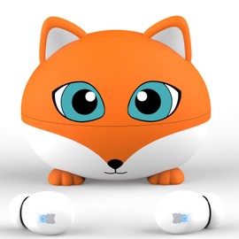 COOTIMOCK Children's Headphones, Bluetooth Headphones with Cute Design, Wireless, Stereo Sound, Bluetooth 5.3, IPX6, 30 Hours, In-Ear Headphones Children with Microphones for iOS Android, Fox