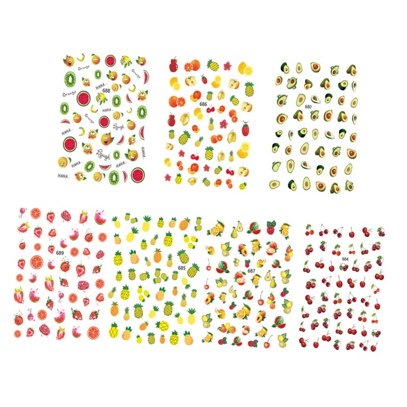 FOMIYES 2sets Easy Stickers Fruit Pattern for Christmas Party 12sheets*2