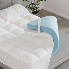 Dual Layer 4.5 Inch Memory Foam Mattress Topper Twin XL, 2.5 Inch Cooling Memory Foam, 2 Inch Thick Pillow Top Mattress Pad Cover for Hard Bed, Soft Fluffy & Pressure Relief & Medium Support