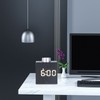 LED Knob Alarm Clock Digital Thermometer Display Imitation Wood Grain