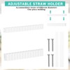 Baderke Straw Holder for Cabinet Reusable Straw Organizer with Double