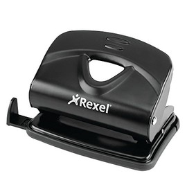 Rexel V220 Locher 2-fach Lochung aus Metall Kapazitä 20 Blatt Schwarz