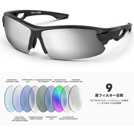 BEACOOL TR90 TAC Sports Sunglasses, Ultra Lightweight, Polarized Lens, Baseball, Cycling, Fishing, Running, Climbing, Golf, Driving, Biking, Tennis, Skiing, Men's, Women's, UV400, UV Protection,