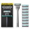 Wilkinson Sword Quattro, rasoio da uomo, formato convenienza, 4 lame