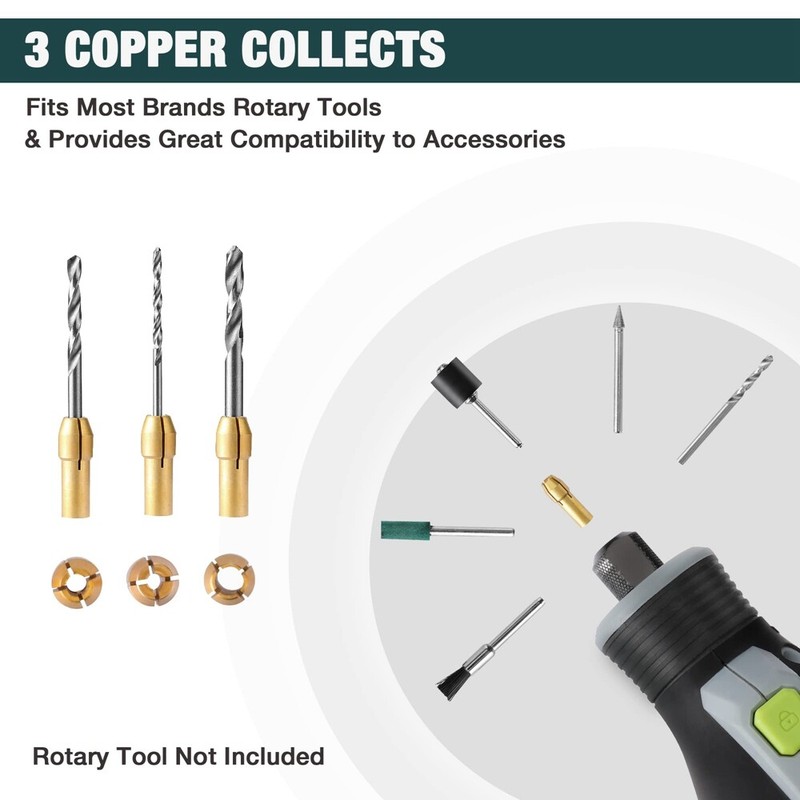 Workpro 306PIECES Rotary Tool Accessories Kit 1/8" Shank Fits Dremel