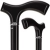 Royal RC Canes Sleek Black Walking Cane with Silver Collar