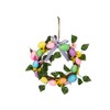 PMS 20cm Easter Egg Wreath – Spring Hanging Decoration with Pastel Eggs, Flowers & Foliage – Perfect for Easter Home Décor & Gifting