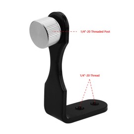 Astromania - Adaptador de trípode binocular universal tipo L para prismáticos y minerales, color negro