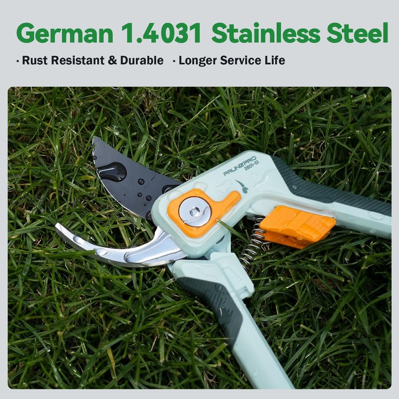 PrunePro Pruning Shears for Gardening Professional Bypass Hand Pruner Up