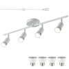 vivihobb Dimmable Plug in Track Light White 4 Light Plug