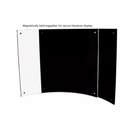 Marketing Holders  Sign Holder Picture Display Curved 11"W x 8.5"H Magnetic w/ Black Backing