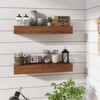 ROOREVO Wall Floating Shelves, Rustic Wood Wall Shelf Handmade (Light