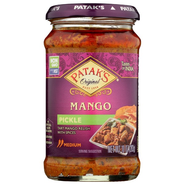 Patak's Pickled Mango, Medium Spice, No Artificial Flavor, No Preservatives,
