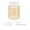 Jascatin 9PCS Multi layer Gold Metal Bangle Bracelet Layered Geometric