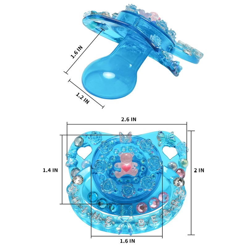 CutiePlusU Adult Sized Dummy for Adults Crystal DIY Handmade Blue