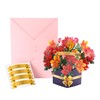 yaartz Pop Up Flower Cards Paper Flower Bouquet Pop Up