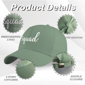 GroomBrideGifts Bride Squad Hats Bridesmaid Gifts - Set of 6 Bachelorette Party Favors Decorations.