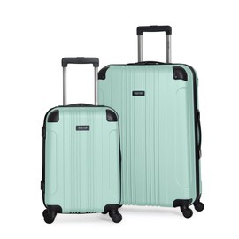 Kenneth Cole REACTION Out of Bounds Lightweight Hardshell 4-Wheel Spinner Luggage, Mint Blue, 2-Piece Set (20" & 28")