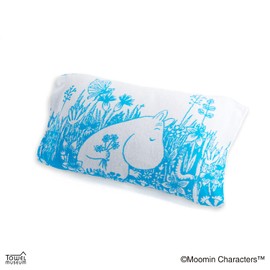 Towel Museum Moomin Flower Garden Moomin Pillow Case Blue Hydro Silver Titanium Treatment Antibacterial Odor Resistant 47-8167280 Approx. 25.2 x 13.4 inches (64 x 34 cm)