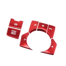 Hihaha Car Center Console Gear Panel Multi-Media Handbrake Switch Cover Trim for Mazda CX-5 2017-2020 Red (Set of 7) Durable Material