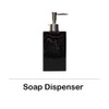 5-Piece Bathroom Counter Top Accessory Set - Dispenser for Liquid