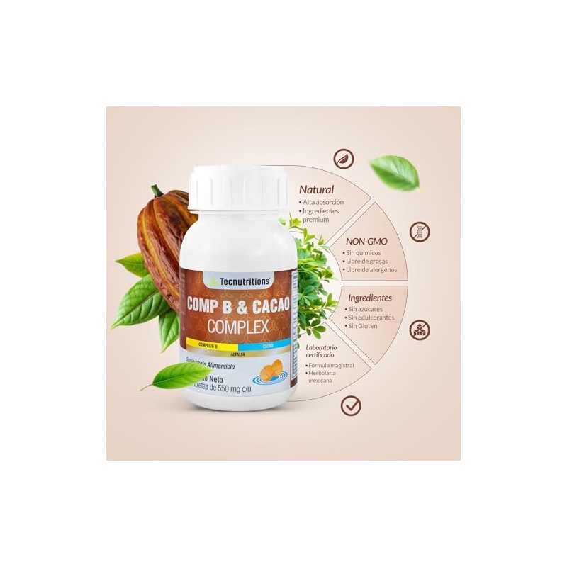 Comp B Cacao Complex (60 pz de 550 mgcu) -